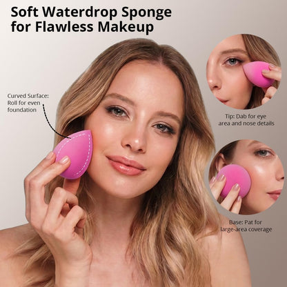 BeautyTheSense™ Professional Makeup Brush Set, Premium Soft Synthetic Makeup Brushes with Beauty Sponge