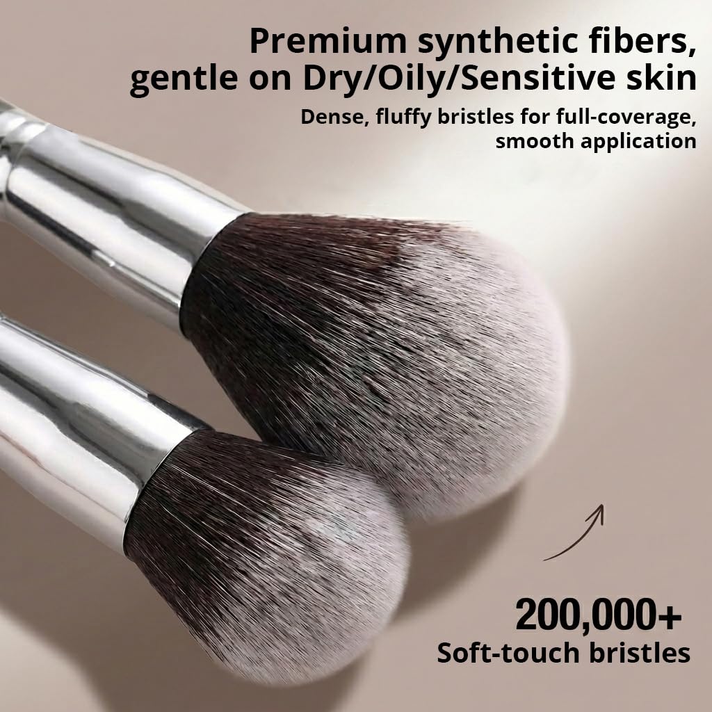BeautyTheSense™ Professional Makeup Brush Set, Premium Soft Synthetic Makeup Brushes with Beauty Sponge