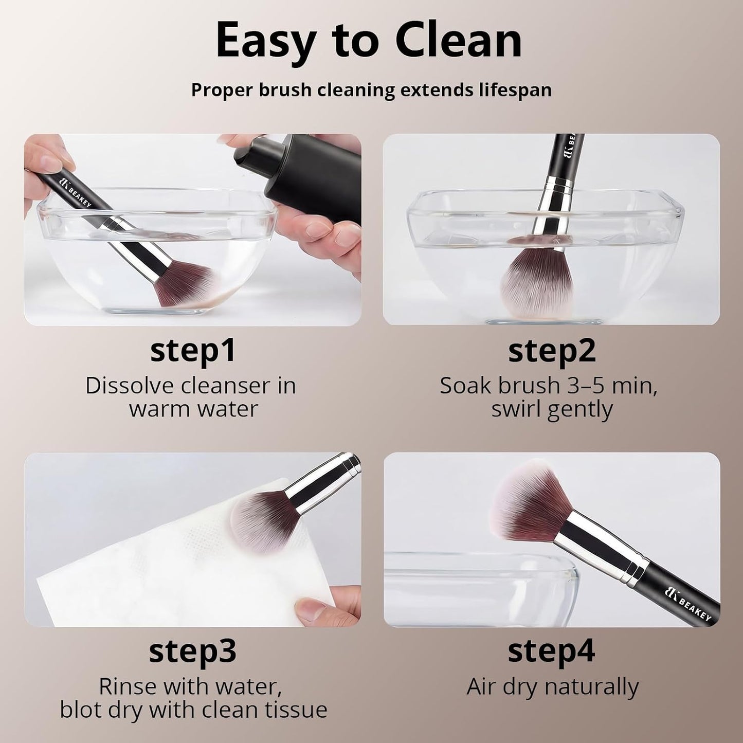 BeautyTheSense™ Professional Makeup Brush Set, Premium Soft Synthetic Makeup Brushes with Beauty Sponge