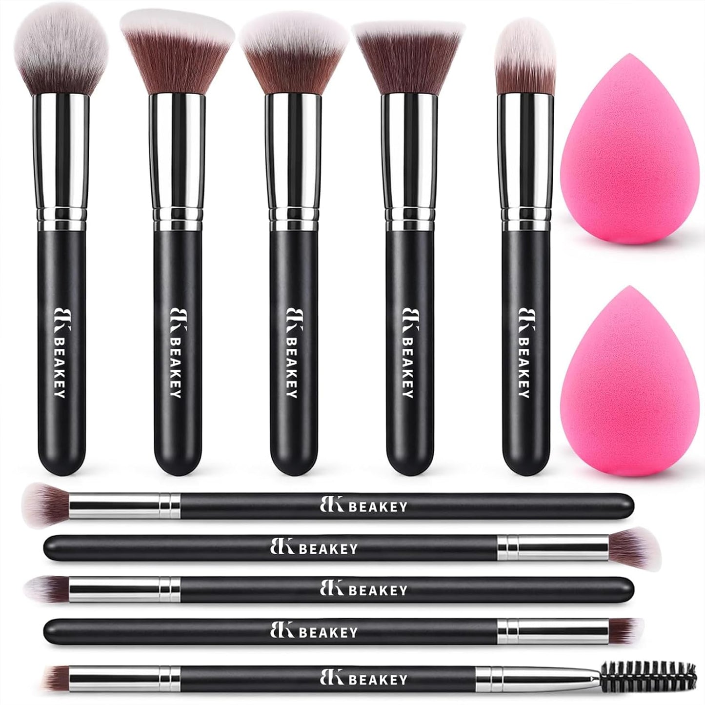 BeautyTheSense™ Professional Makeup Brush Set, Premium Soft Synthetic Makeup Brushes with Beauty Sponge