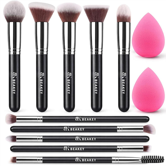 BeautyTheSense™ Professional Makeup Brush Set, Premium Soft Synthetic Makeup Brushes with Beauty Sponge